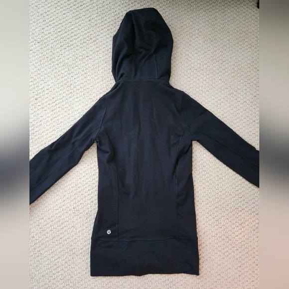 Lululemon Black Hooded Zip-Up Jacket Size 2 - Picture 8 of 9